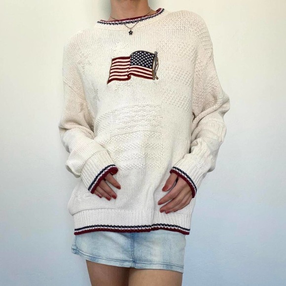 Otherwild Sweaters - Vintage american flag knit sweater